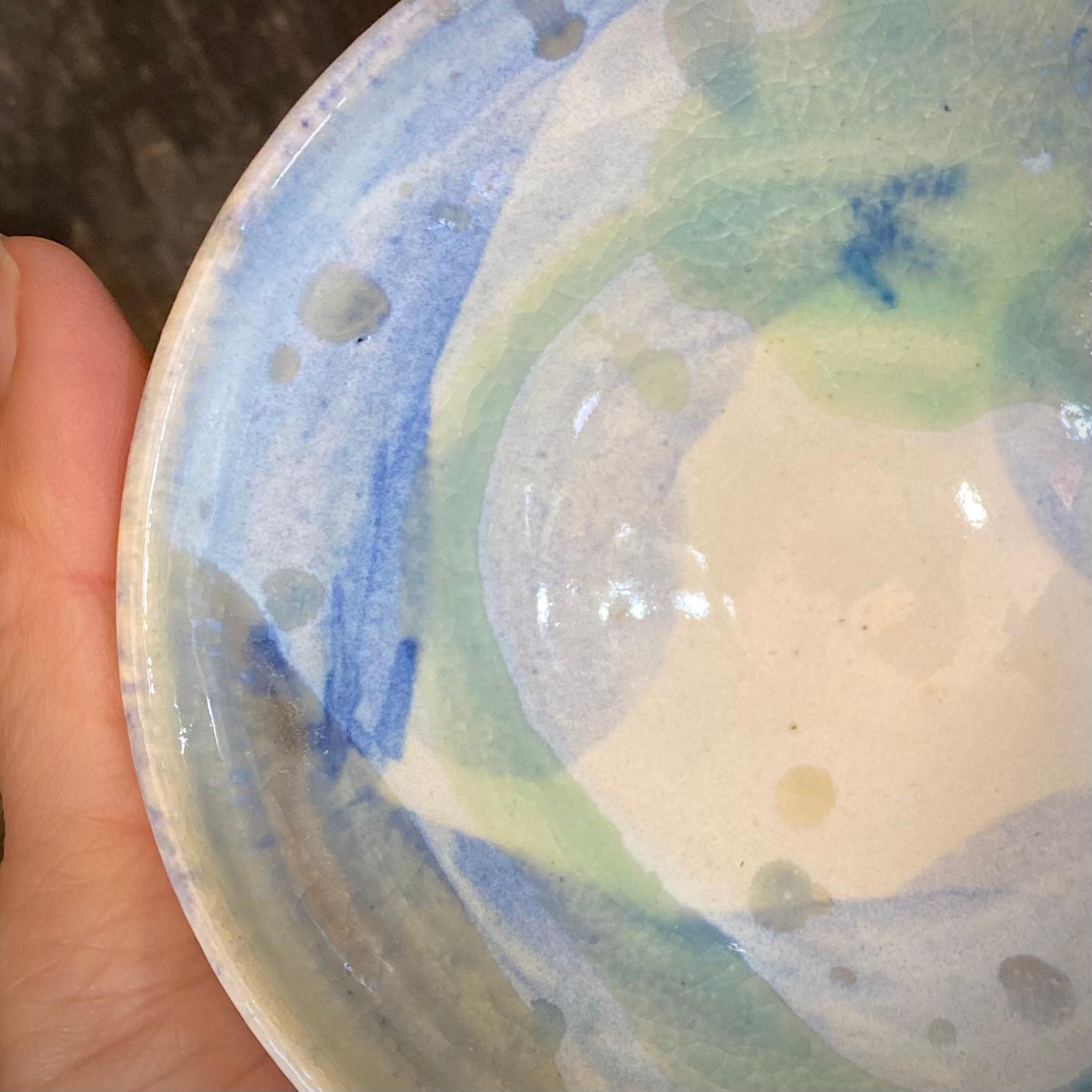 色釉と雲絵の白茶碗　小 | 10枚目