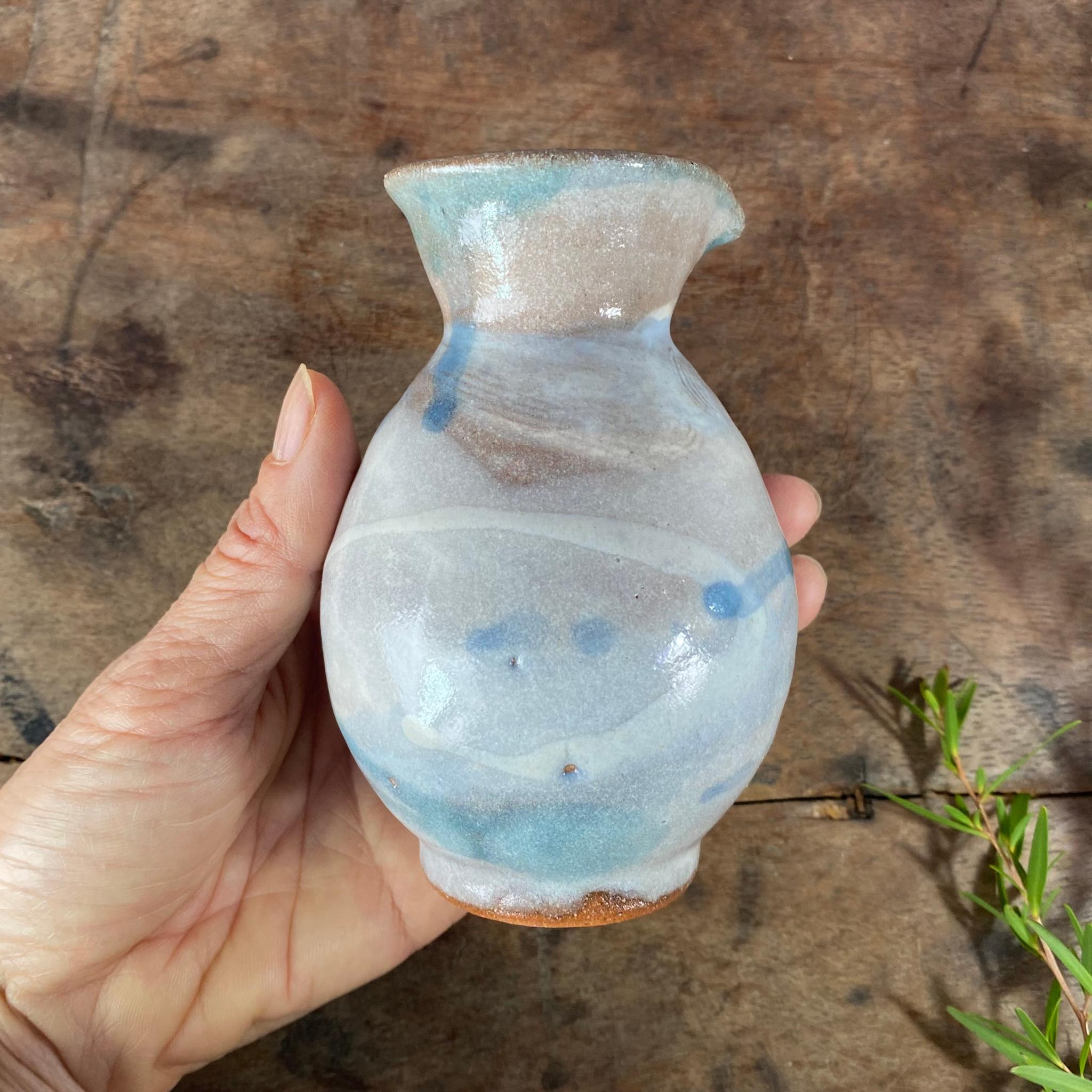 長石釉と雲絵の徳利　中 | 3枚目